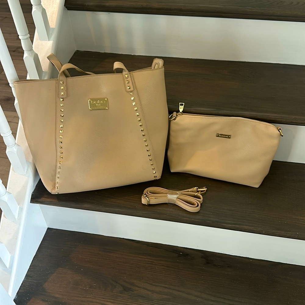 Bebe tote bag with matching accessory bag